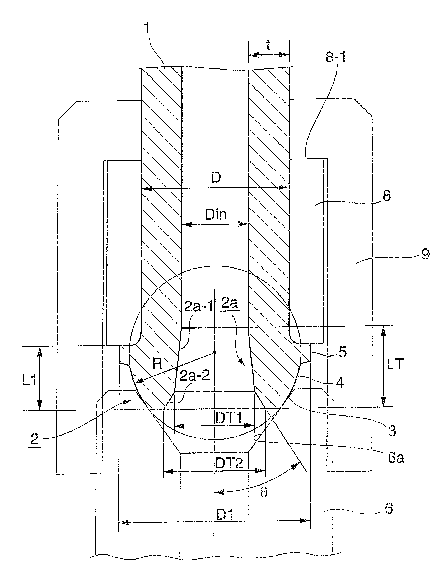 Connection Head Structure of High Pressure Fuel Injection Tube