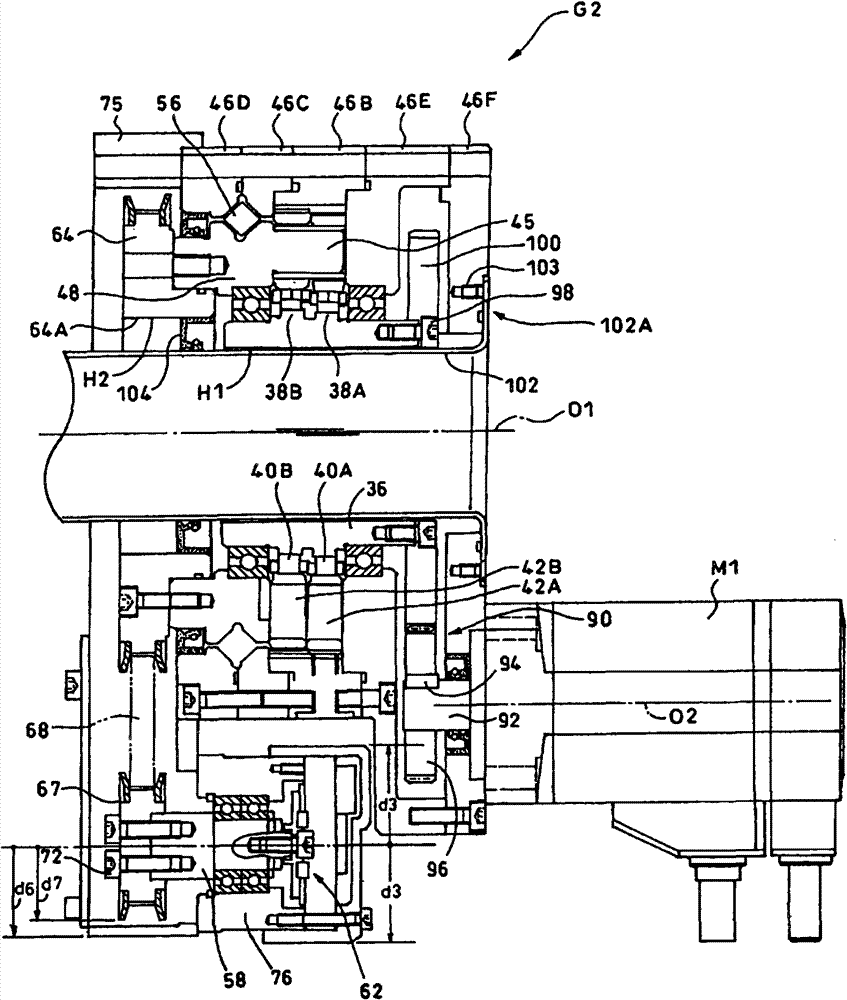 Rotation detector attachment decelerating device