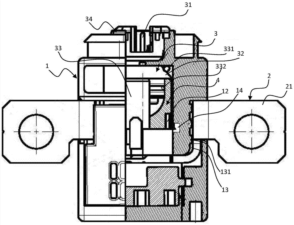 Collision power failure protection device