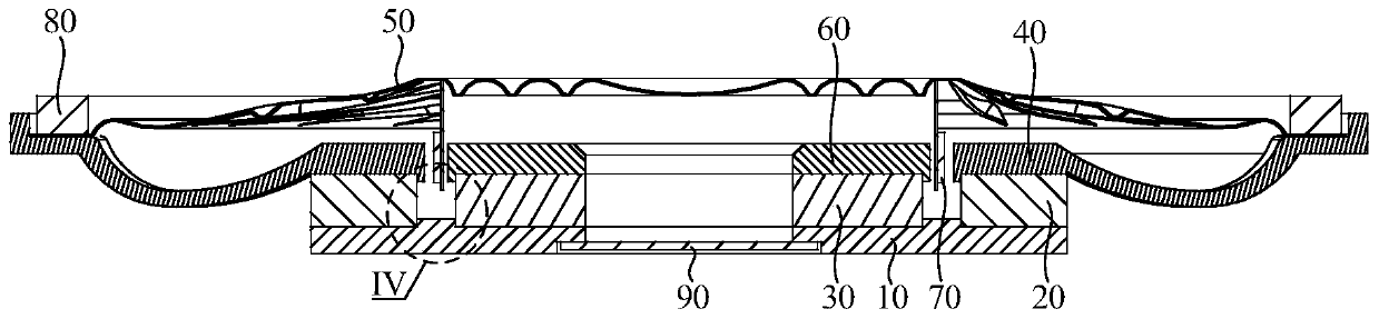 Loudspeaker assembly, assembly method of loudspeaker assembly and sound production equipment