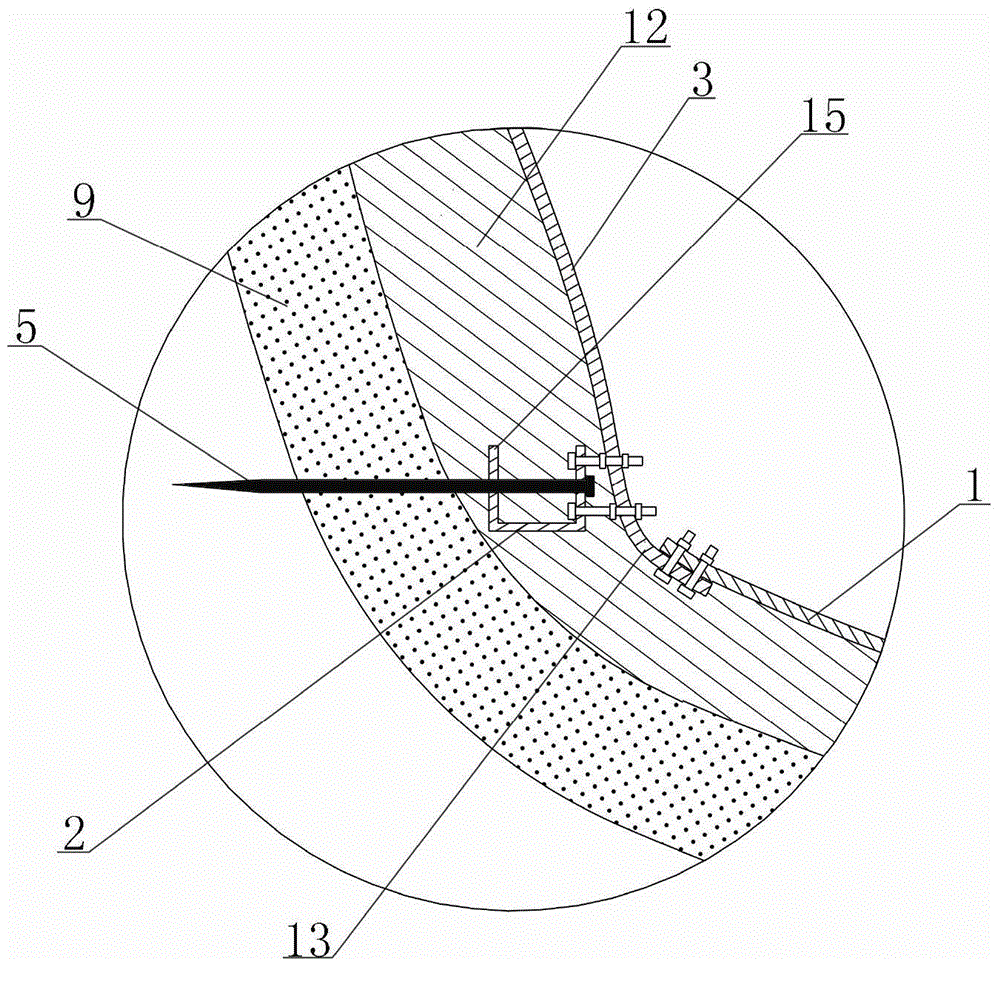 Method for primary support with corrugated steel plate and concrete combined structure taking place of steel grating