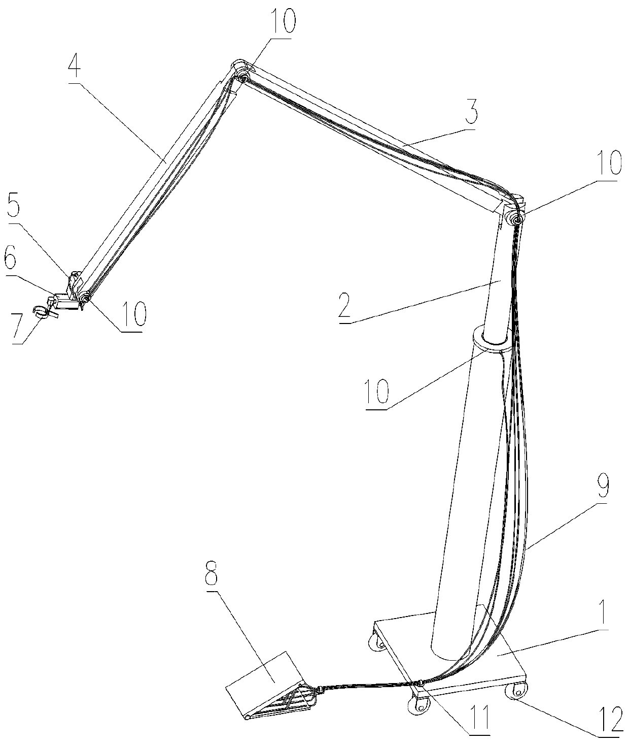 Temporary fixing adjustable support