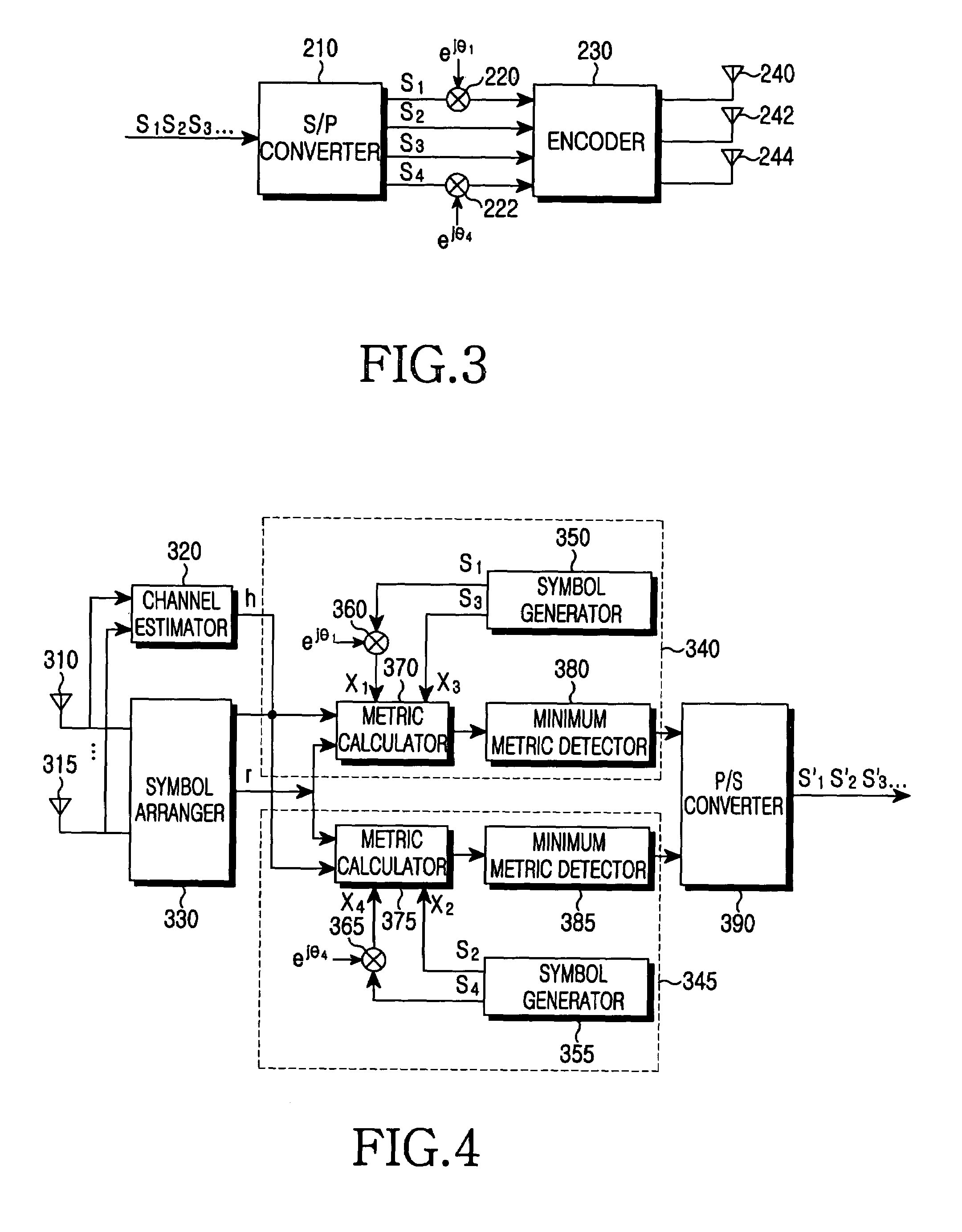 Receiving apparatus in a radio communication system using at least three transmitter antennas