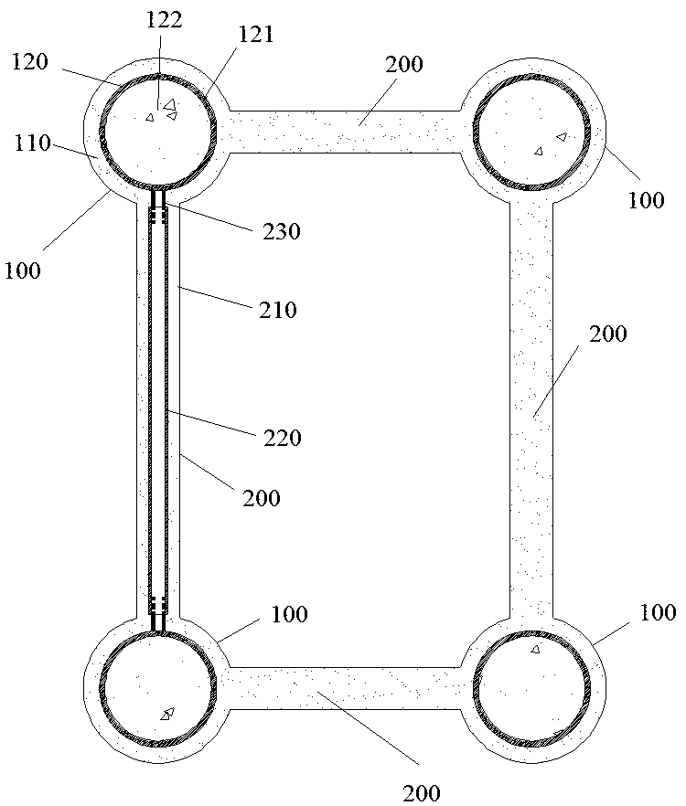 UHPC steel tube concrete laminated laced column structure and construction method thereof