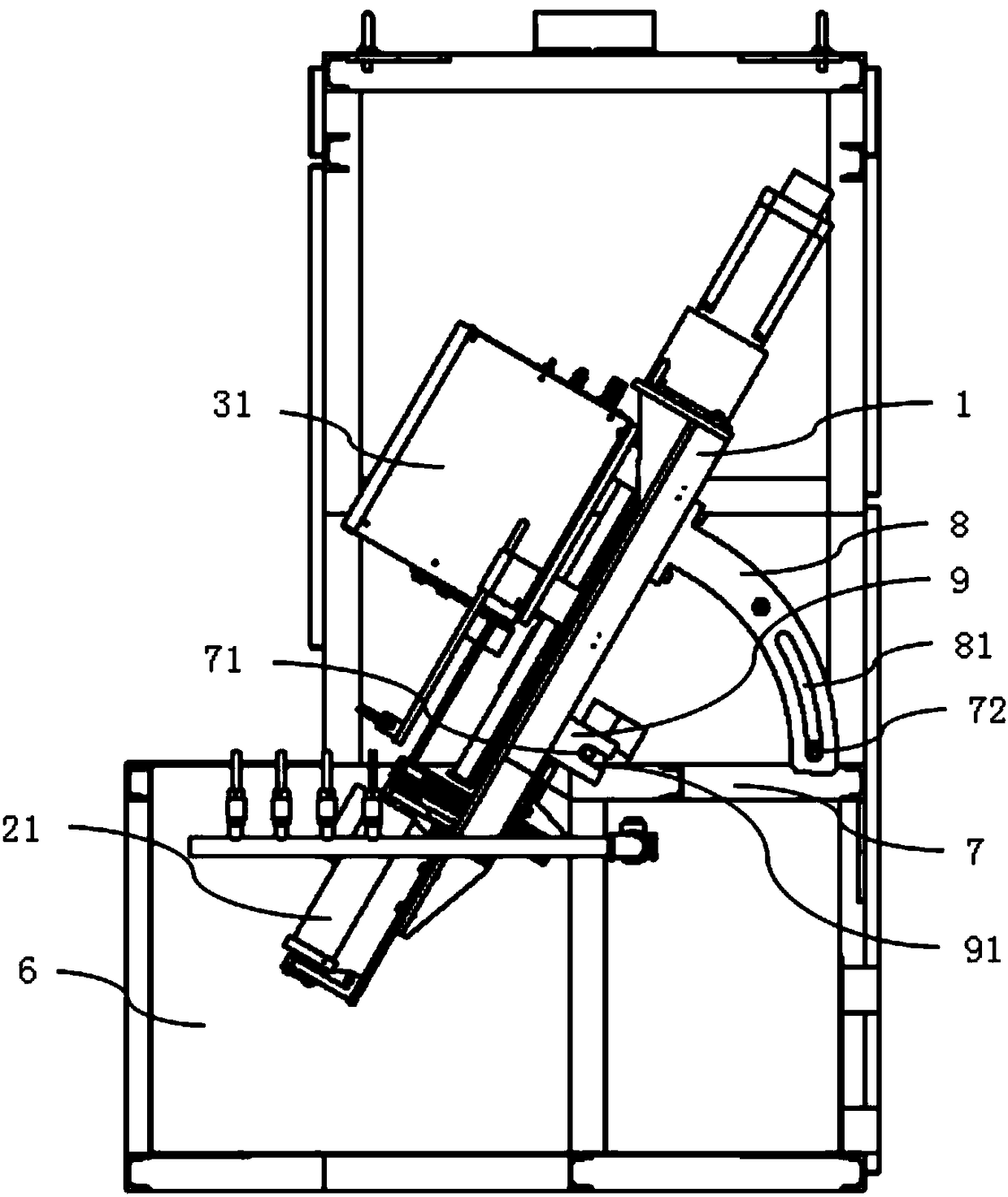 Columnar workpiece inner hole quenching device and equipment