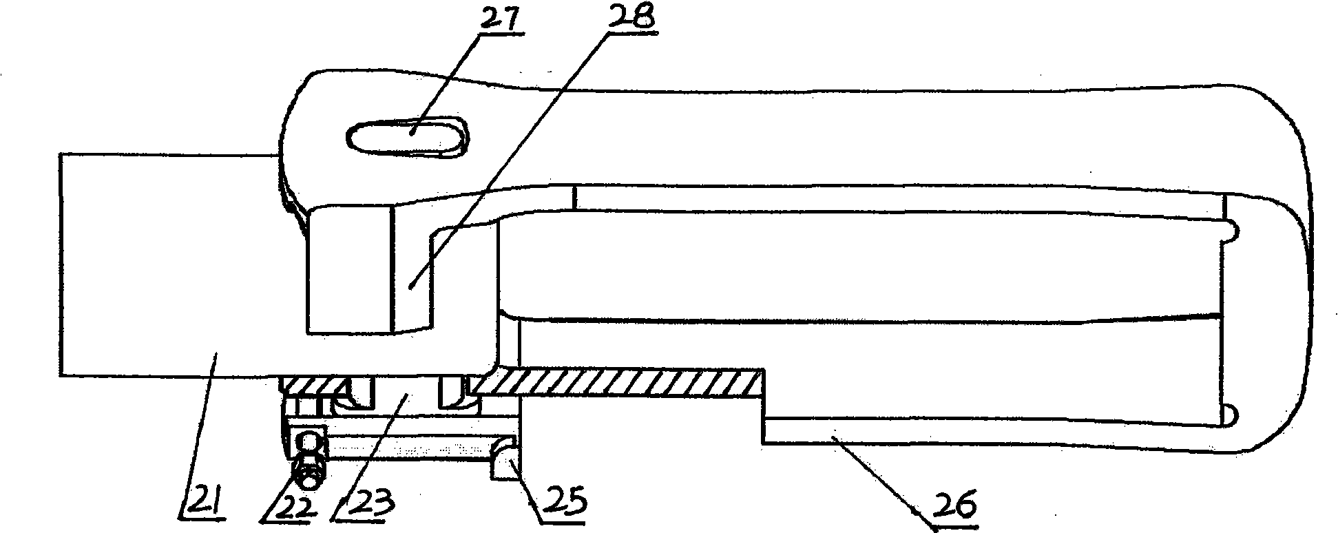 Drop panel jack-in wrought steel hook tail frame