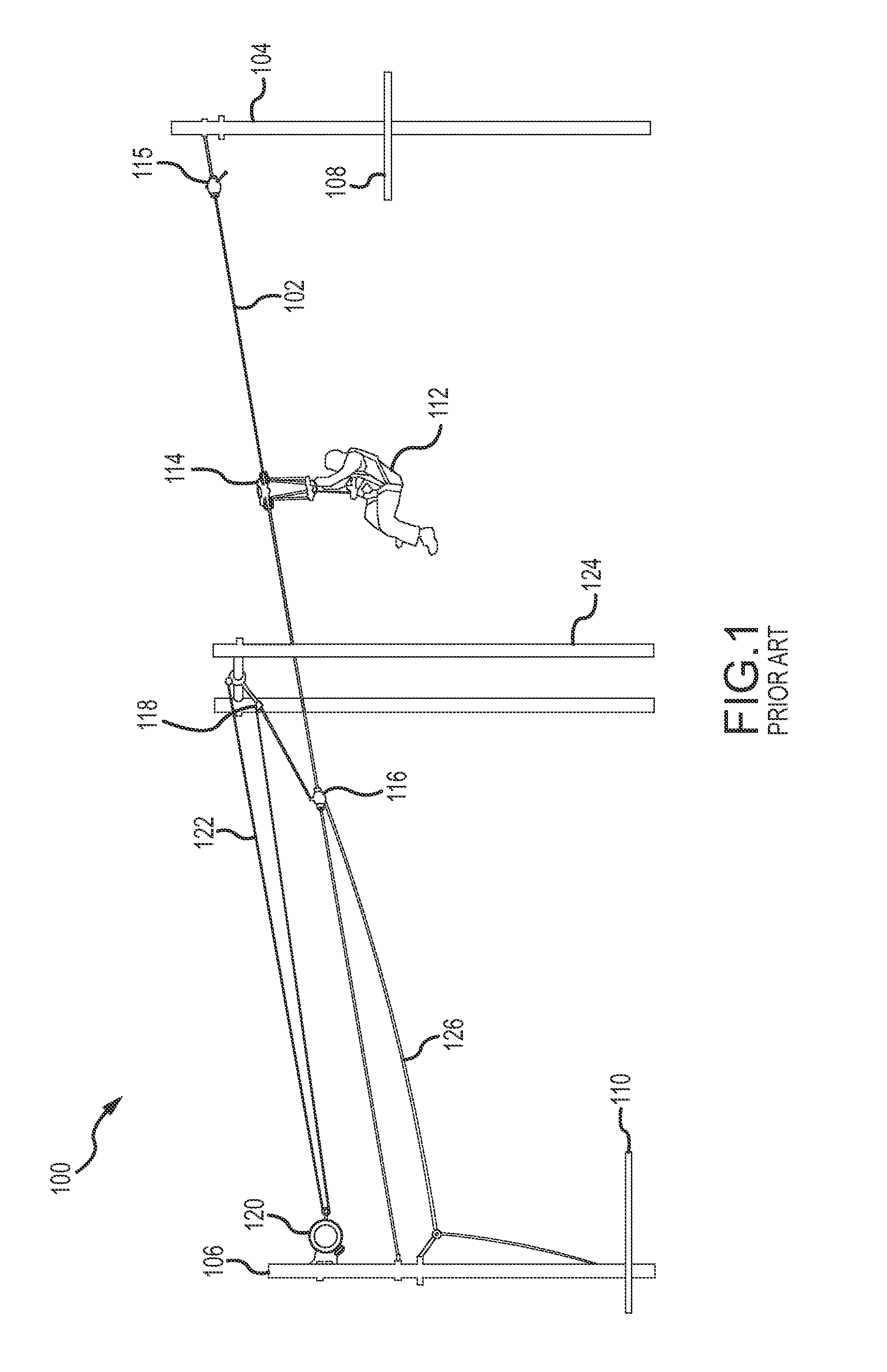 Cable-traversing trolley adapted for use with impact braking