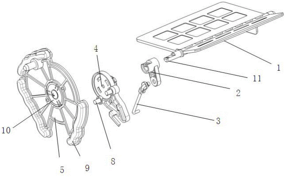 Air exhaust mode adjusting structure of automobile air conditioner