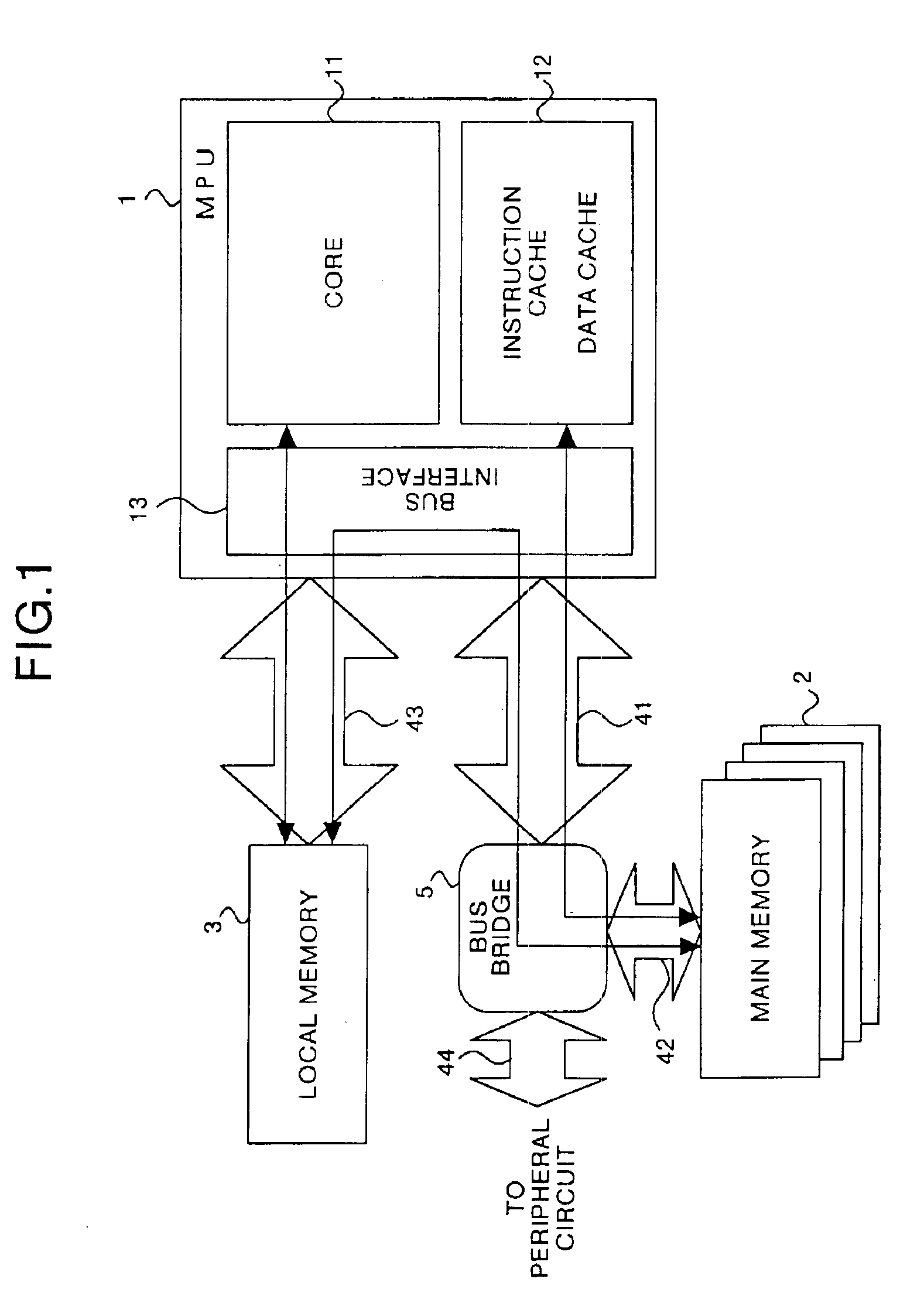 Microprocessor and device including memory units with different physical addresses