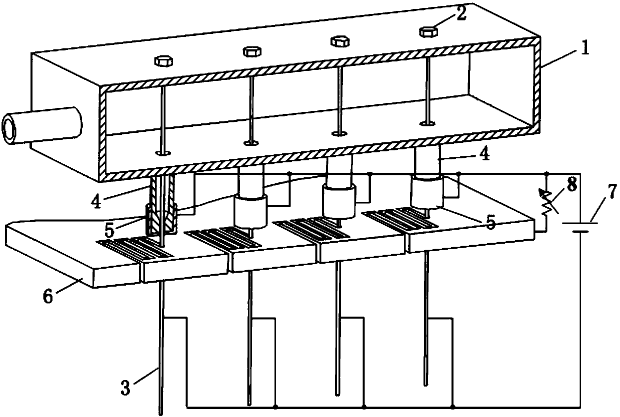 Follow-up auxiliary anode electrolytic wire cutting processing system and method