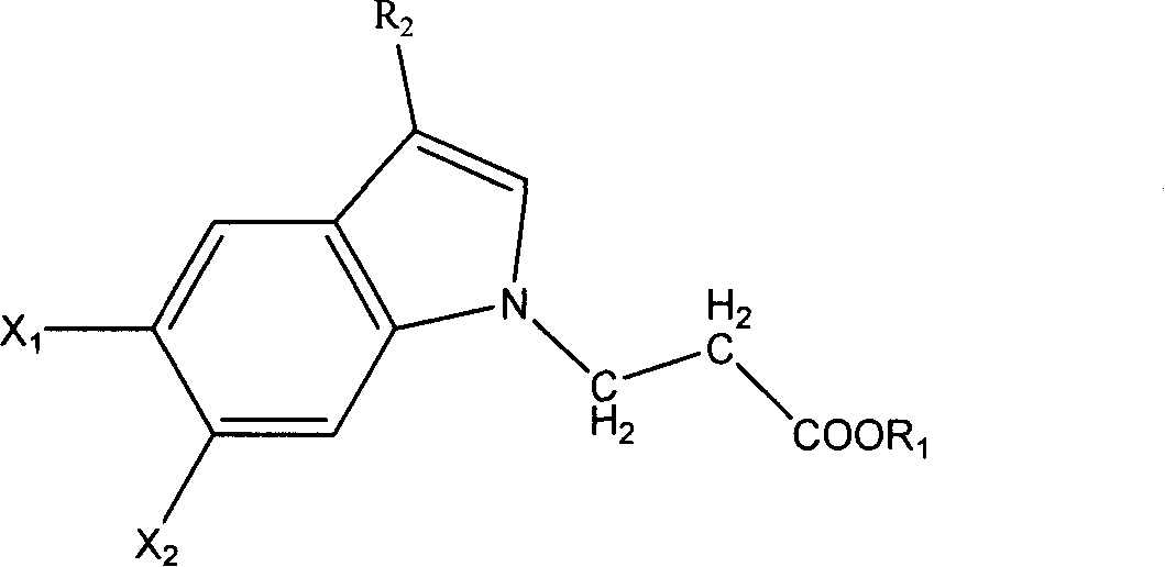 Ester derivative of indole, its preparation method and application
