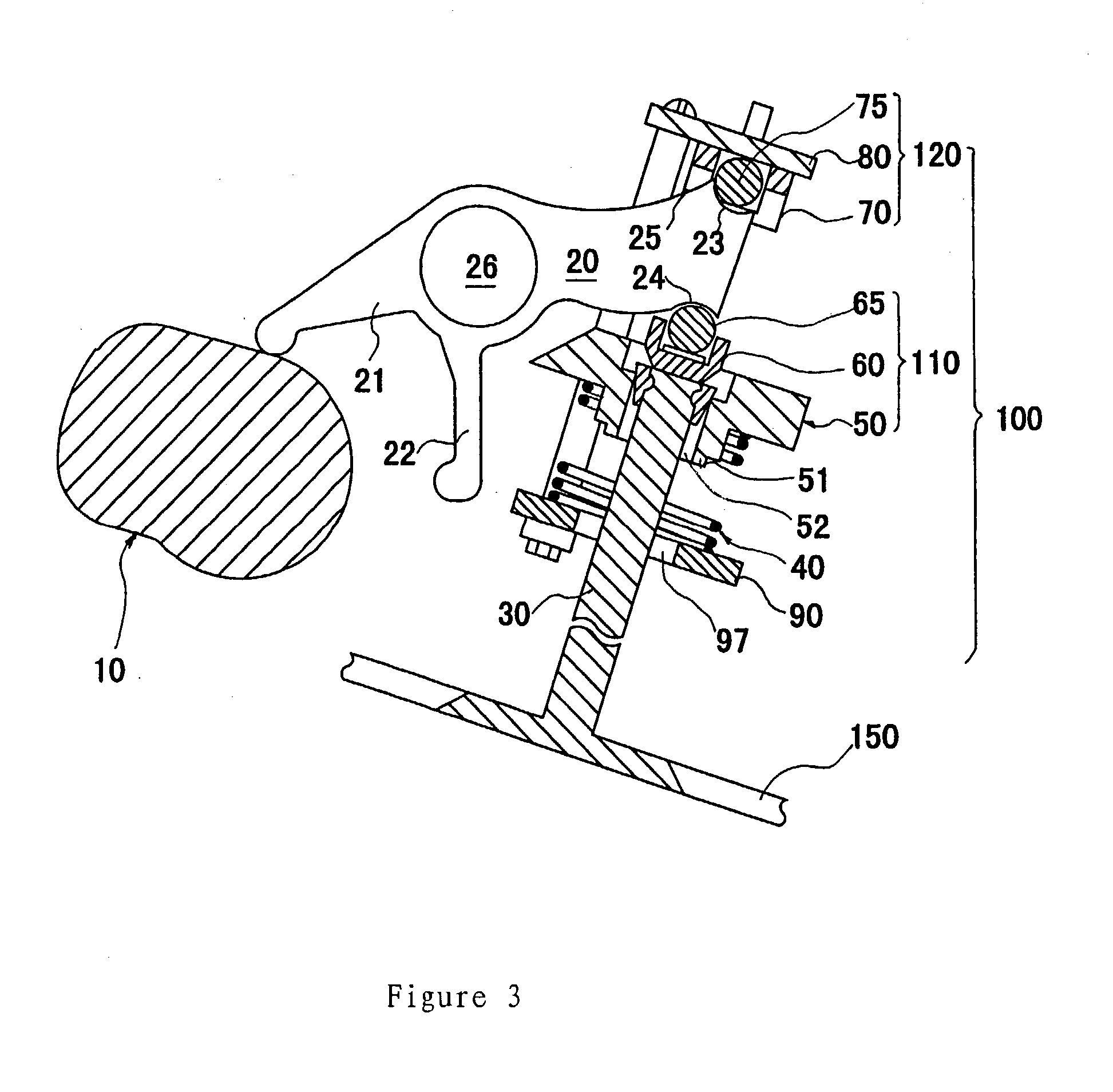 Control device for an air valve of an engine
