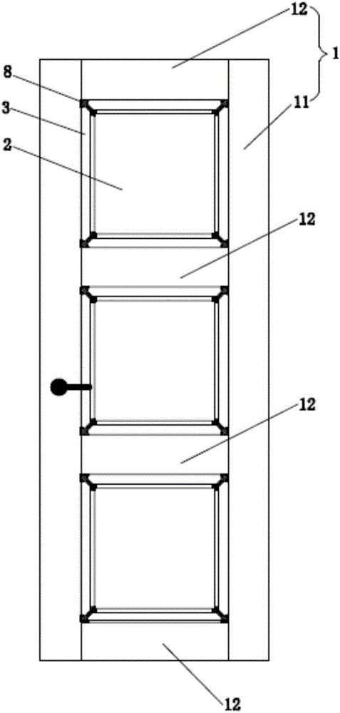 Combined door leaf