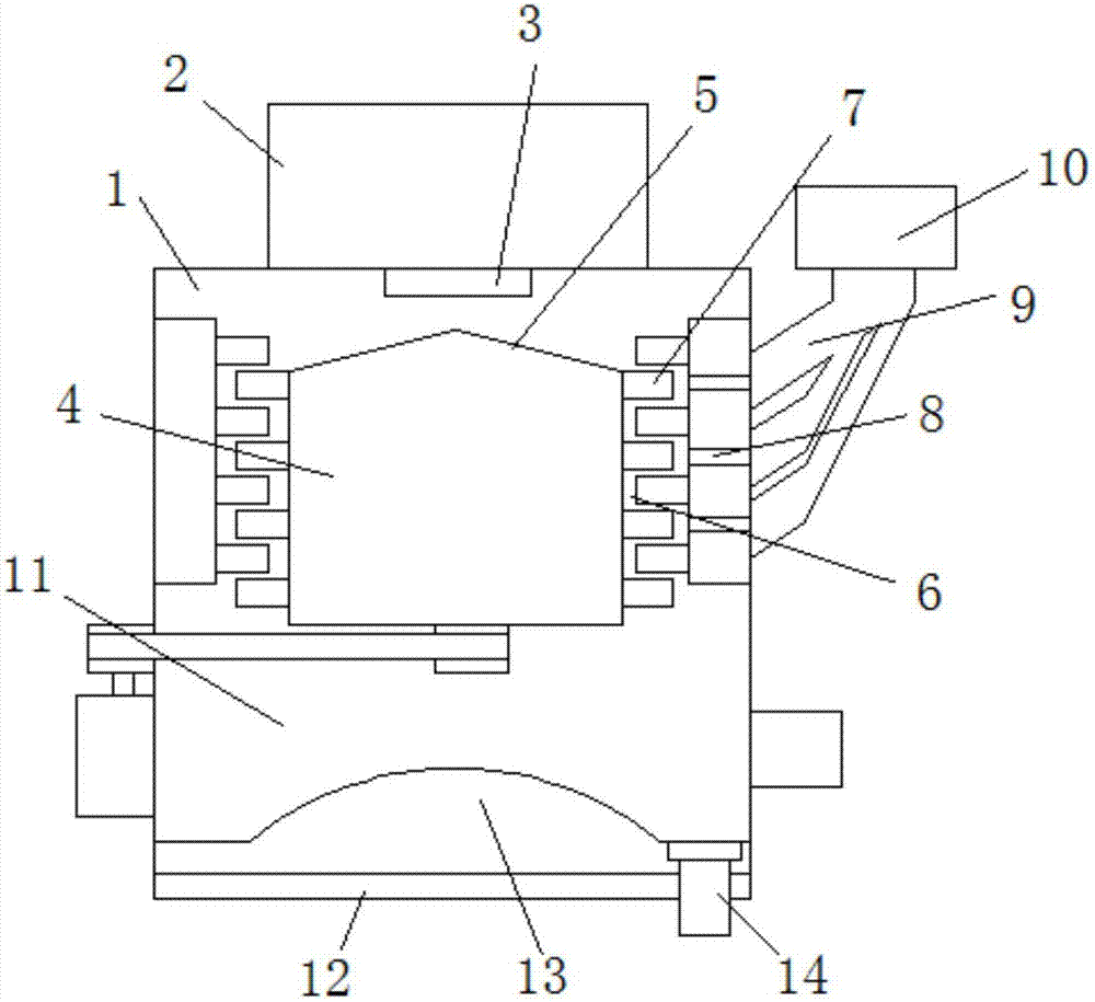 Blockage-proof grain processing device for flour processing