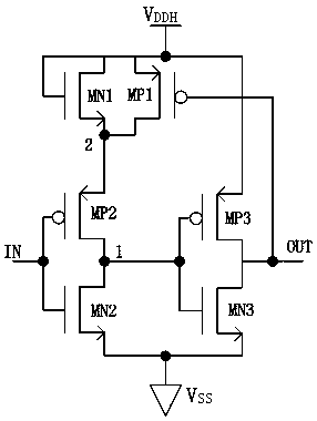 A recovery circuit for improving the temperature instability of negative bias voltage of sslc level conversion circuit