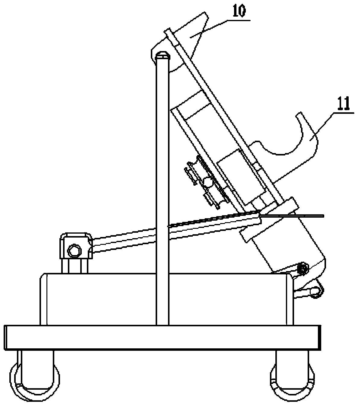 Movable steel strand bending and clamping combination tool