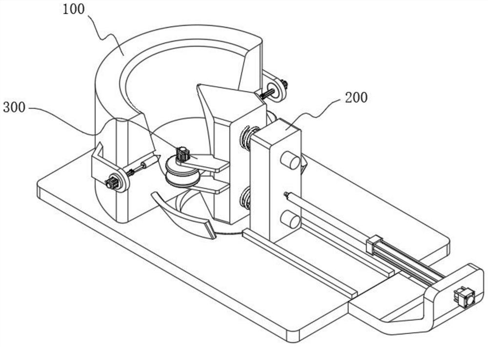 Peeling device for production and processing of canned oranges based on rotary cutting
