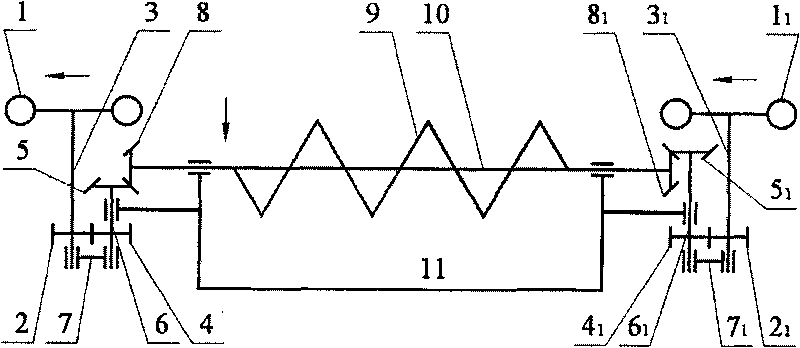 Compound drive walking mechanism