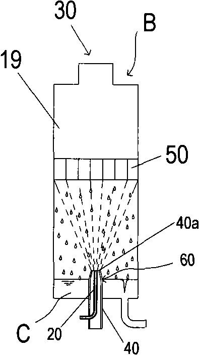 Liquid evaporation method and device for implementing the same