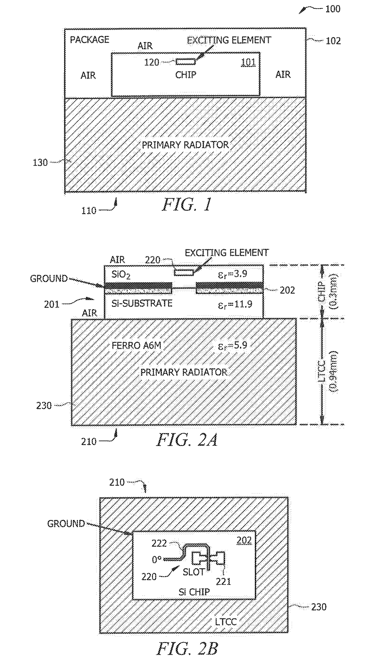 Chip-and-package distributed antenna