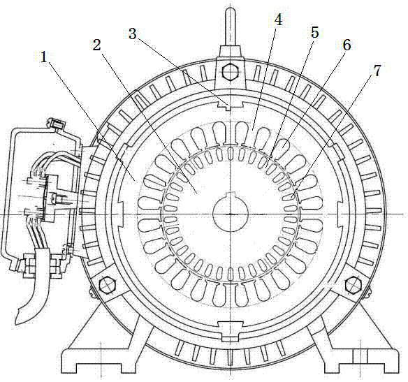 Superefficient 370W four-pole three-phase asynchronous motor