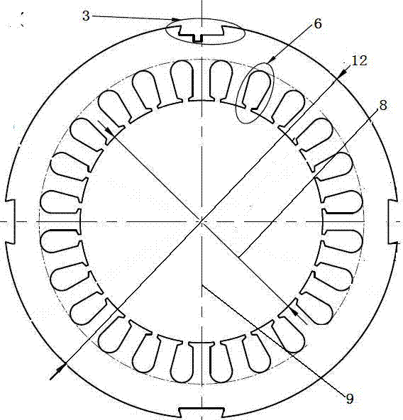 Superefficient 370W four-pole three-phase asynchronous motor