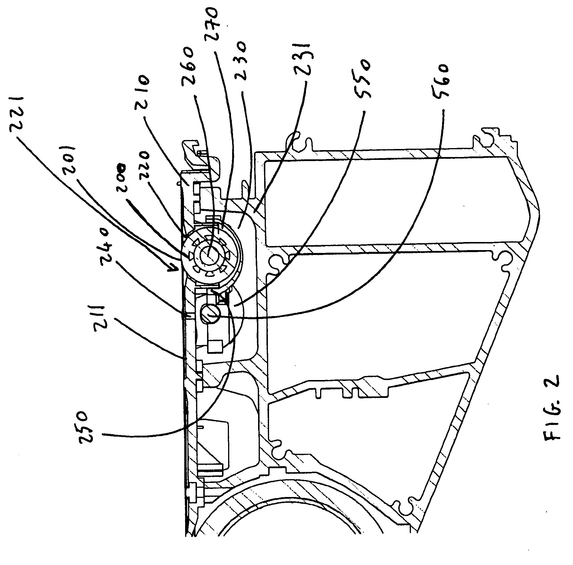 Media advancing device and method of displacing a medium