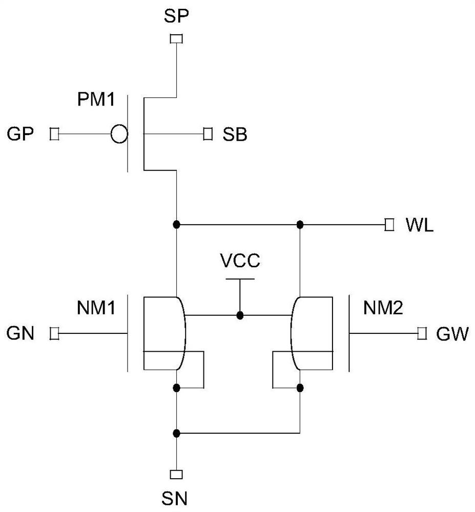 Word line output gating circuit