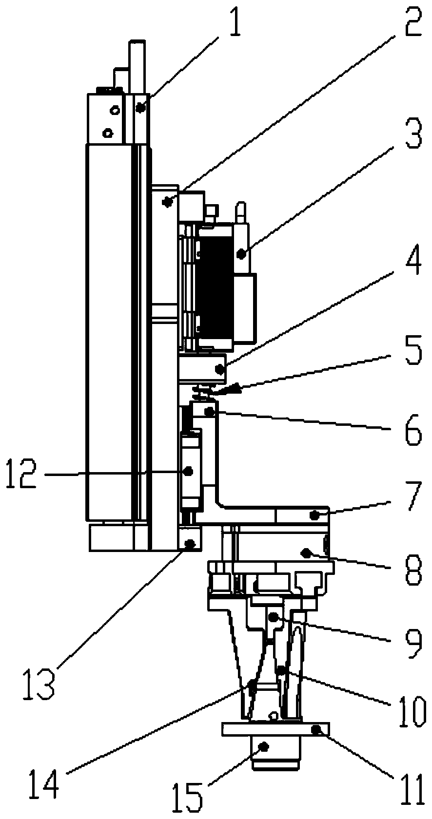 Anti-explosion clamping jaw mechanism with height measuring function