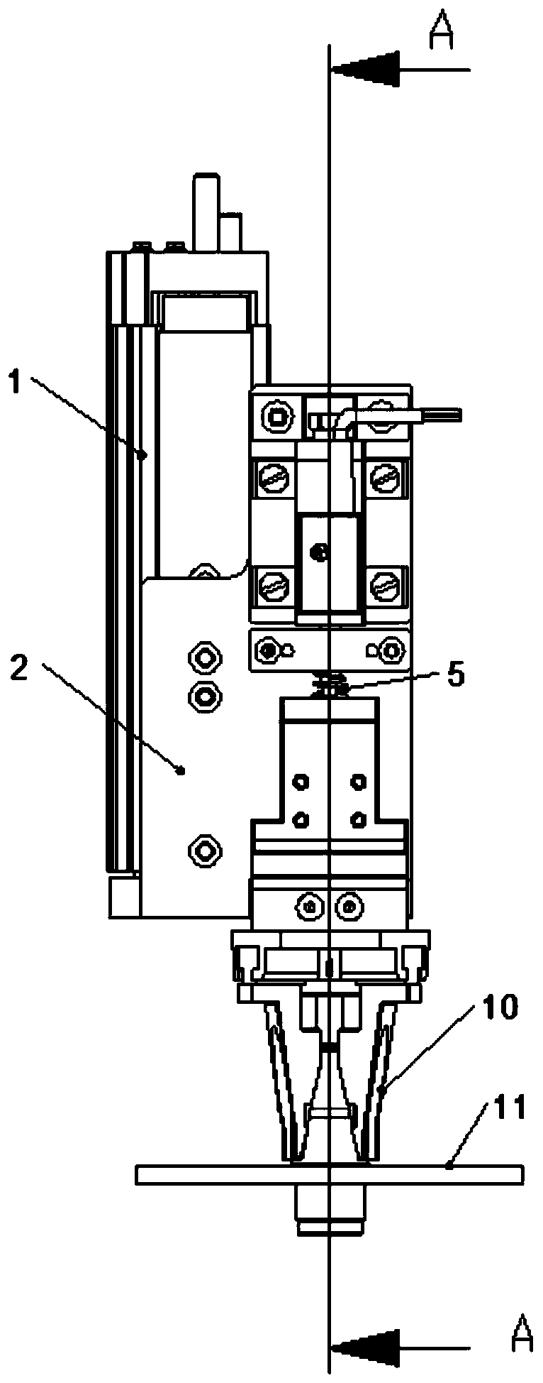 Anti-explosion clamping jaw mechanism with height measuring function