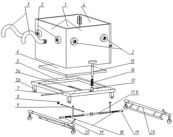 Device and method for transporting cargos in staircase