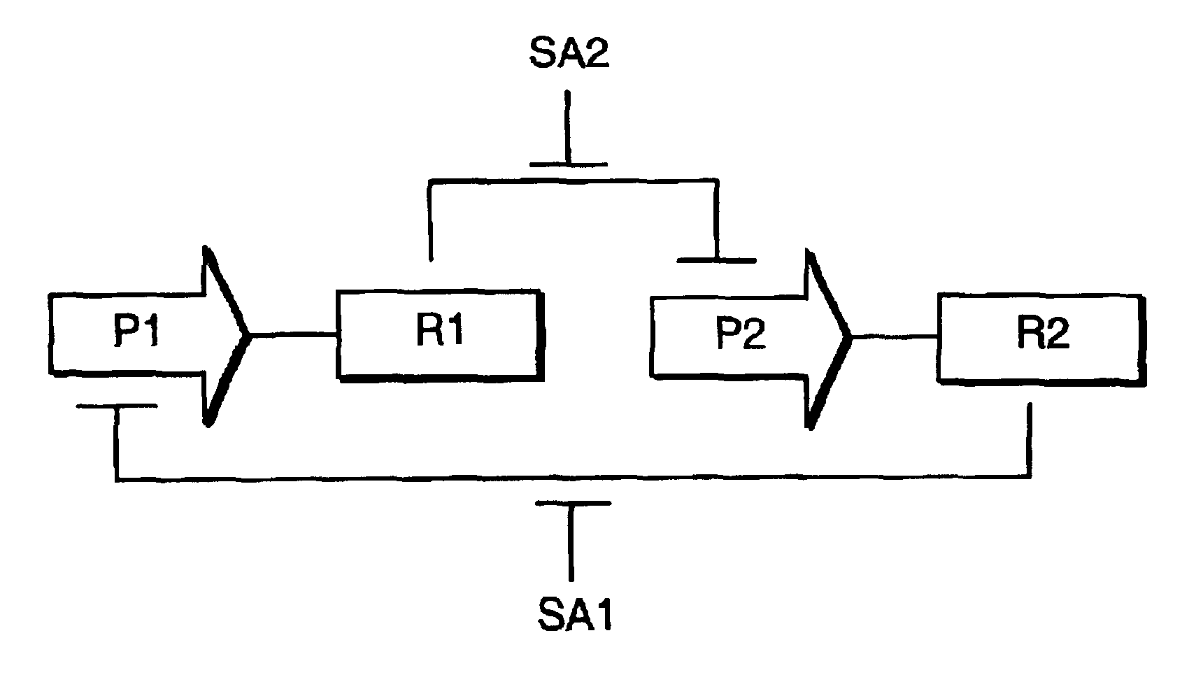 Bistable genetic toggle switch