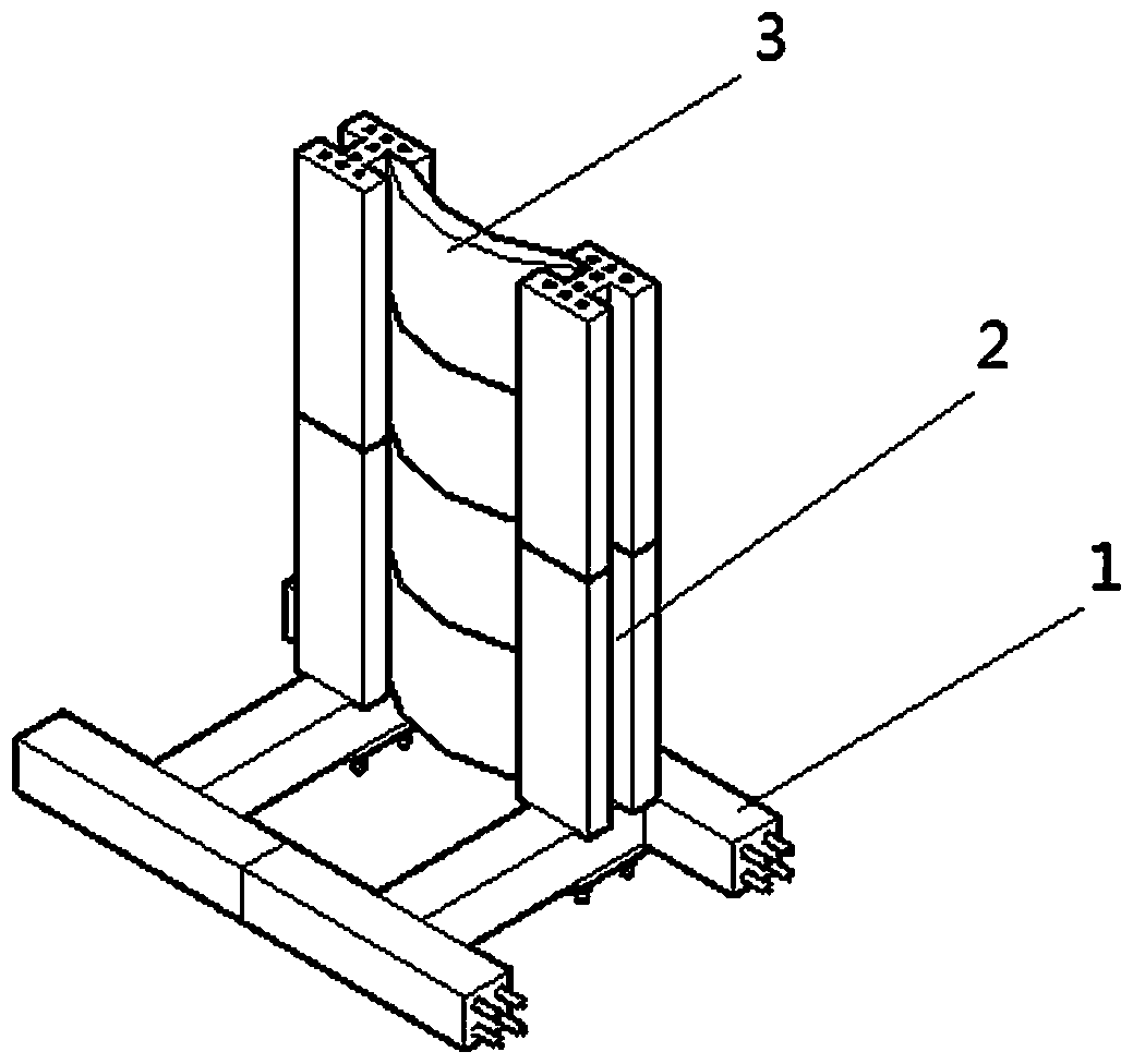 Module prestress fabricated retaining wall and assembly method thereof