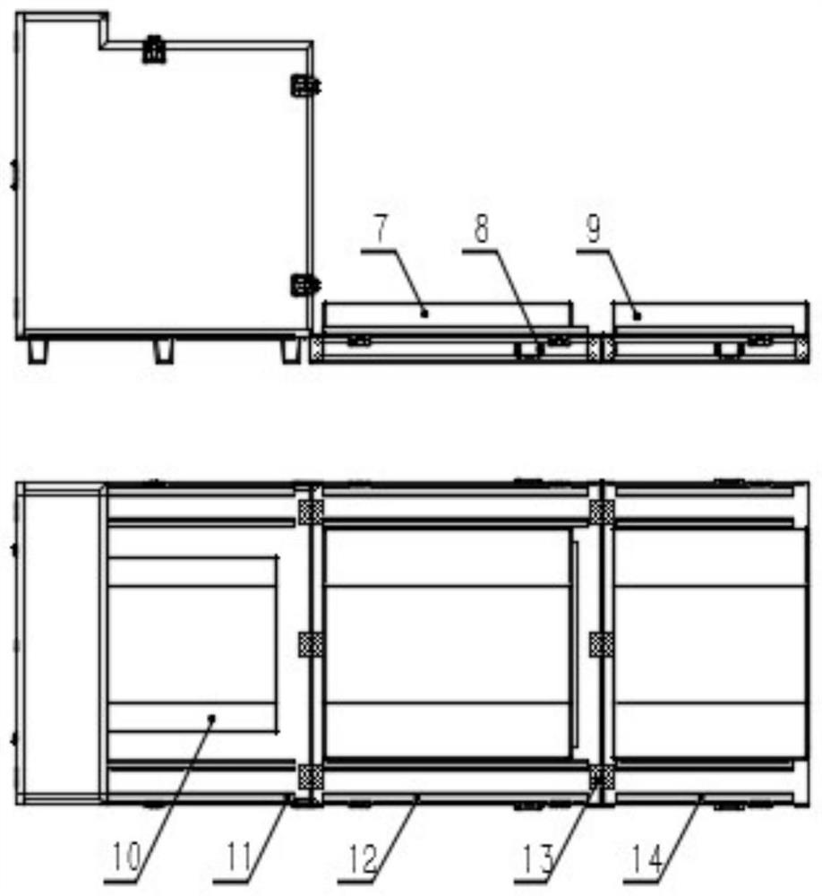 Multi-person pressurizing cabin arranged in folding box body