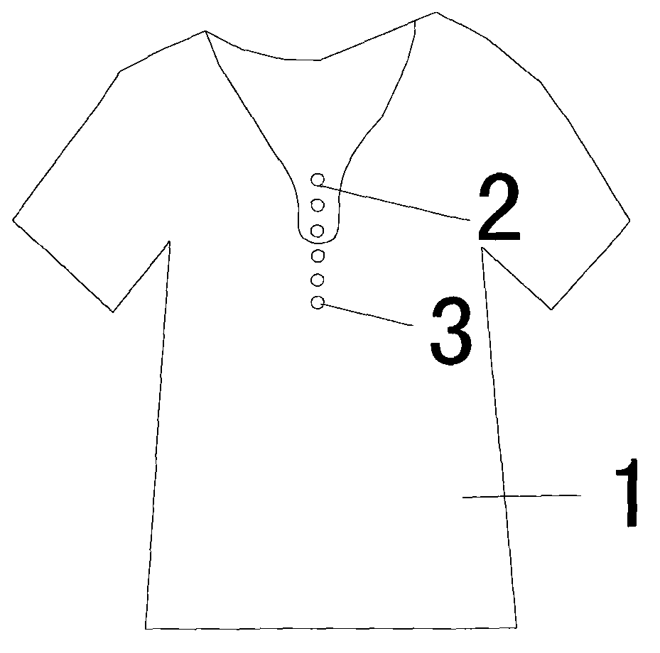 Wear-resisting short sleeve with buttons