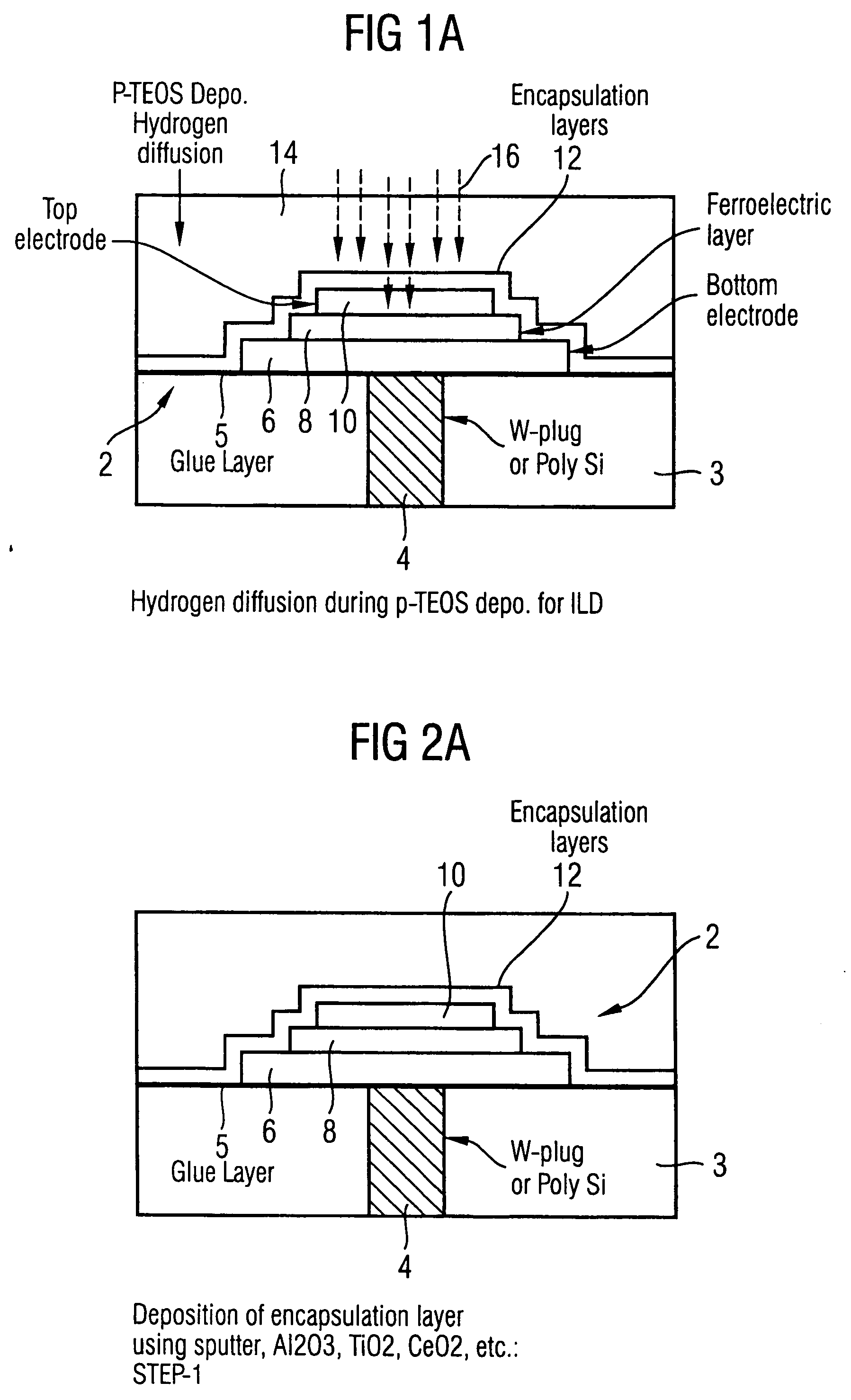 Device and method for inhibiting hydrogen damage in ferroelectric capacitor devices