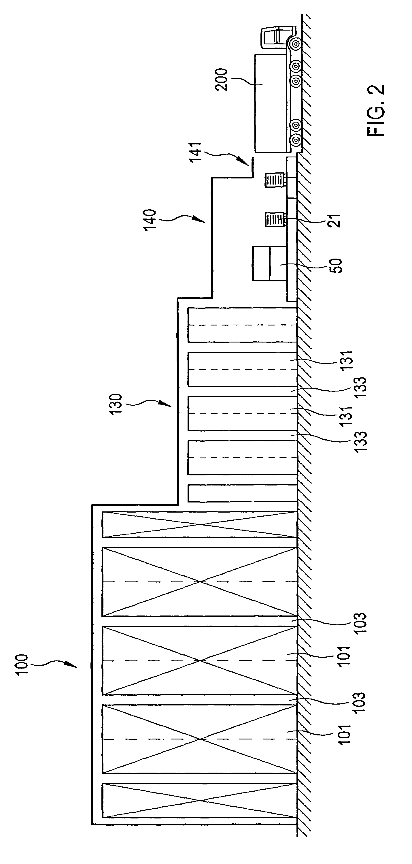 Apparatus for depositing a packing unit at a desired position on a load carrier