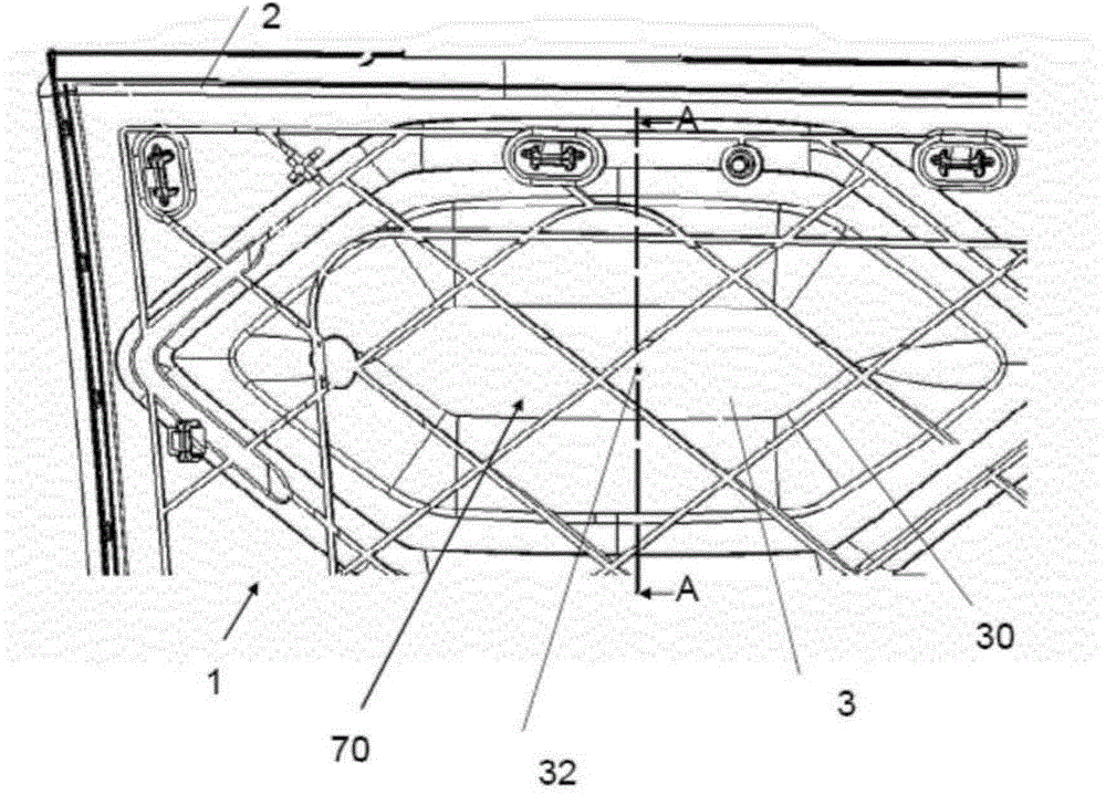 Protective panel to be attached onto a portion of the body of a motor vehicle, and vehicle provided with such a panel