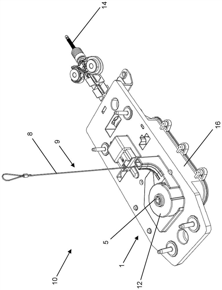 Device for actuating parking lock in automatic gearbox of motor vehicle