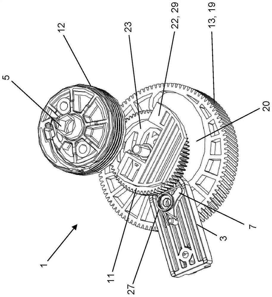 Device for actuating parking lock in automatic gearbox of motor vehicle