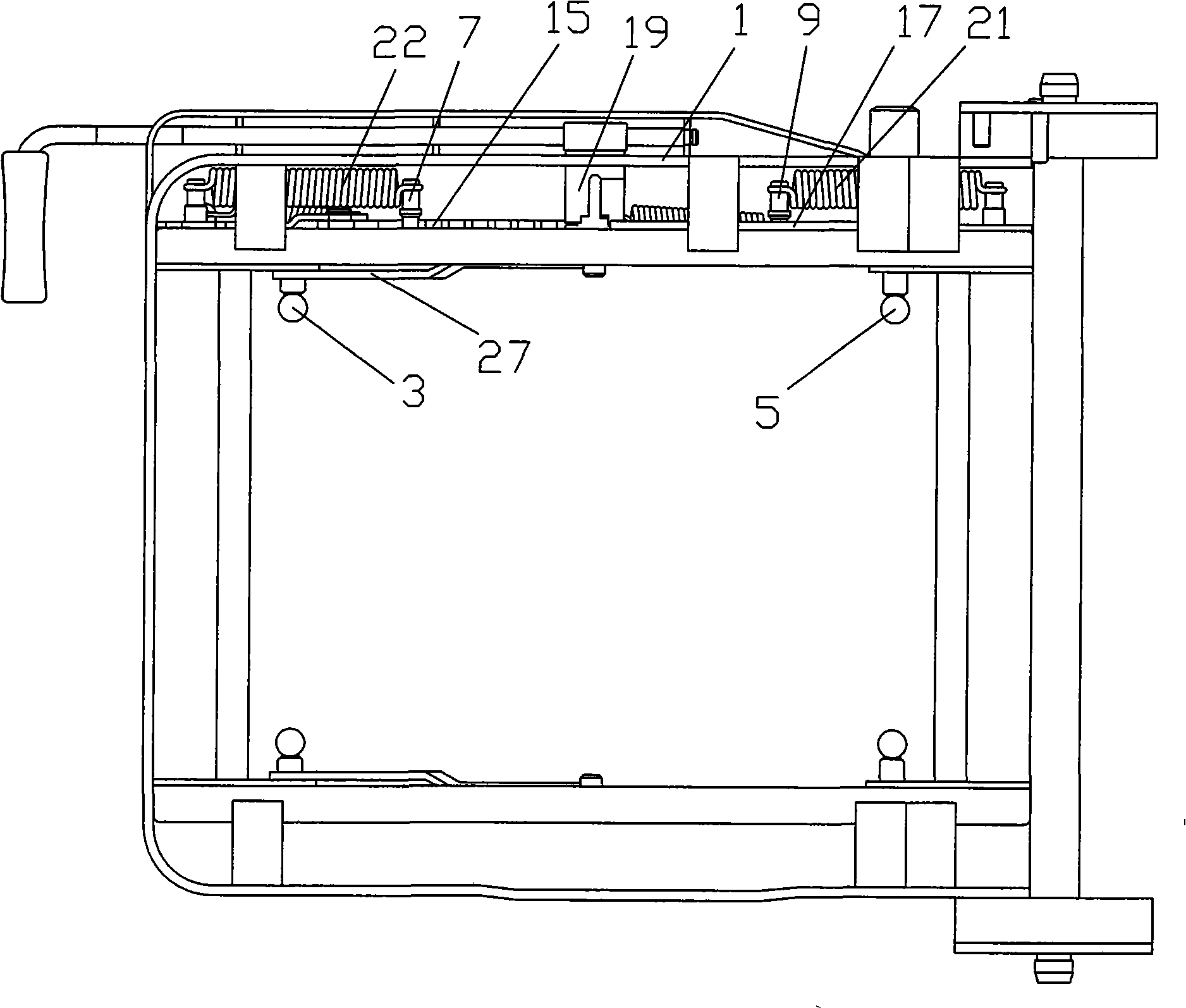 Vehicle seat lifting and lowering mechanism