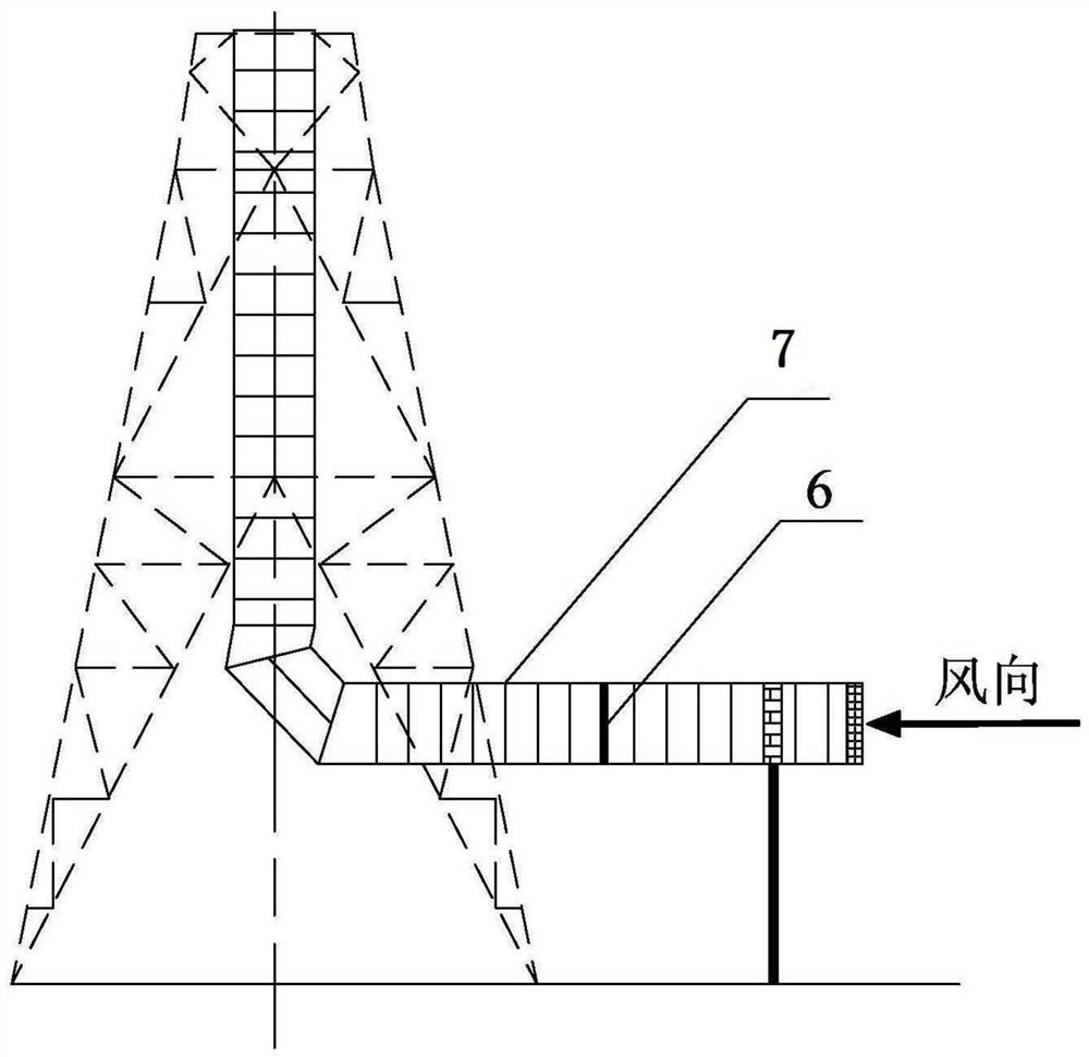 Ultrasonic gas flow detection device for nuclear power chimney