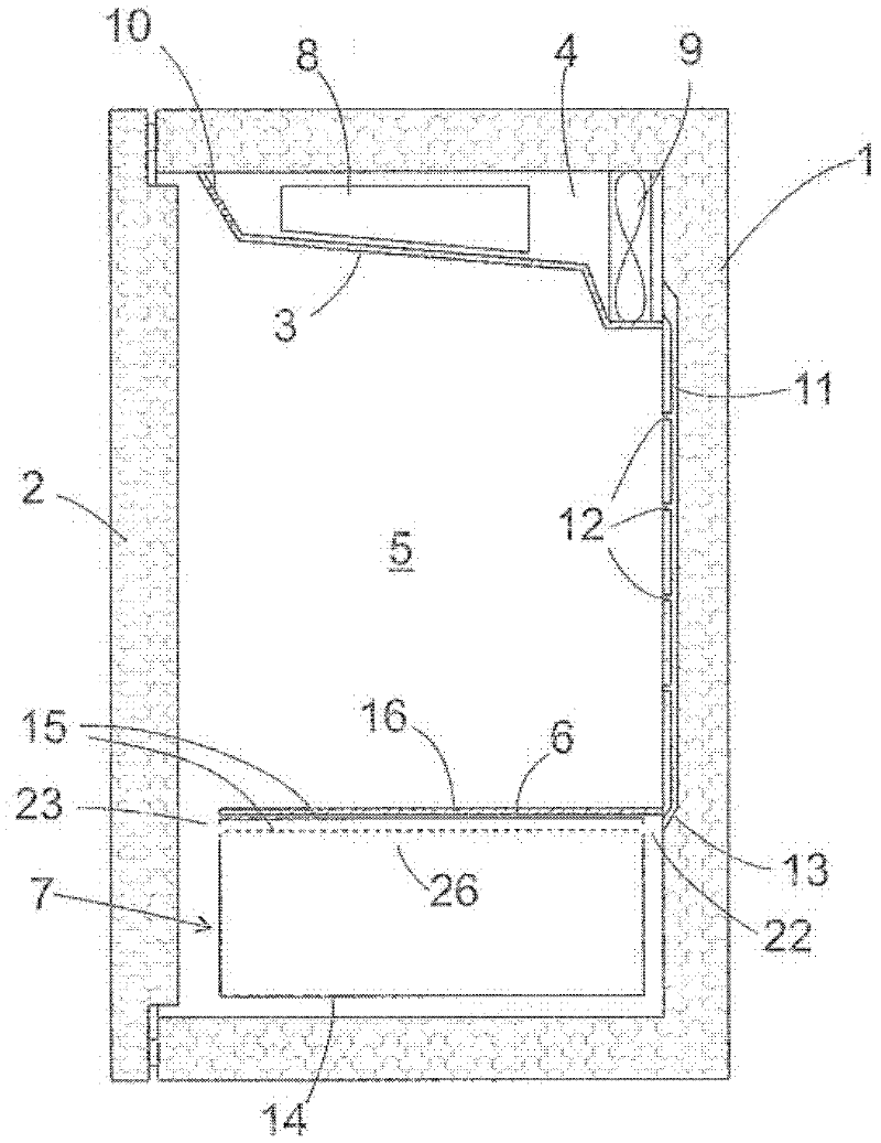 Refrigeration device provided with a vegetable container