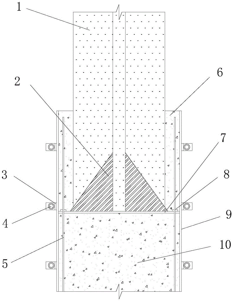 A construction method of a steel column connection structure with reinforced concrete columns
