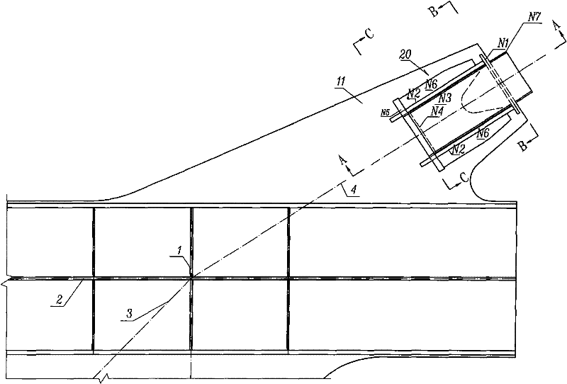 Overall composite towing beam arching structure for railway steel truss girder cable-stayed bridge