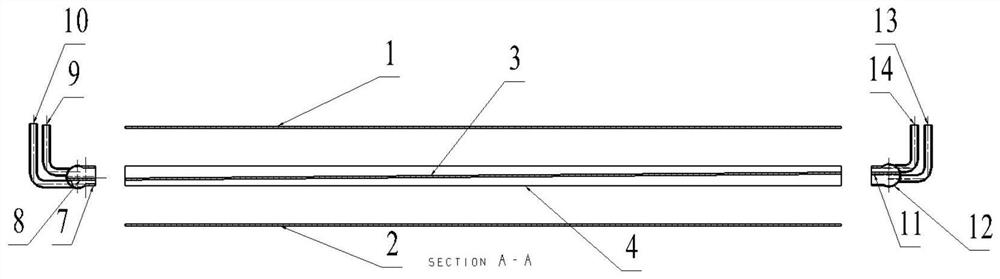 A double-sided tapered liquid-cooling plate that can work on both sides