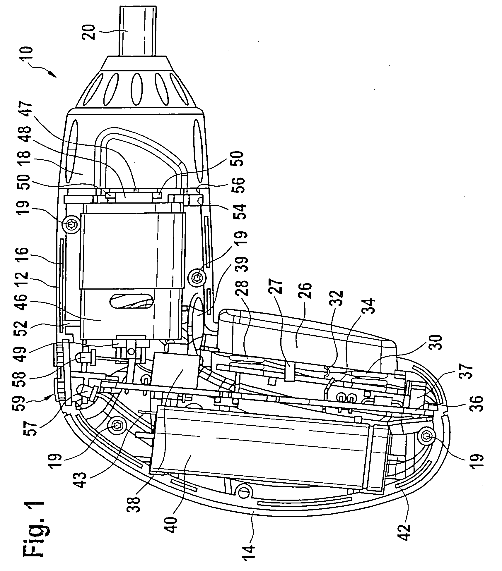 Battery-driven screwdriver with a two-part motor housing and a separate, flanged gear unit