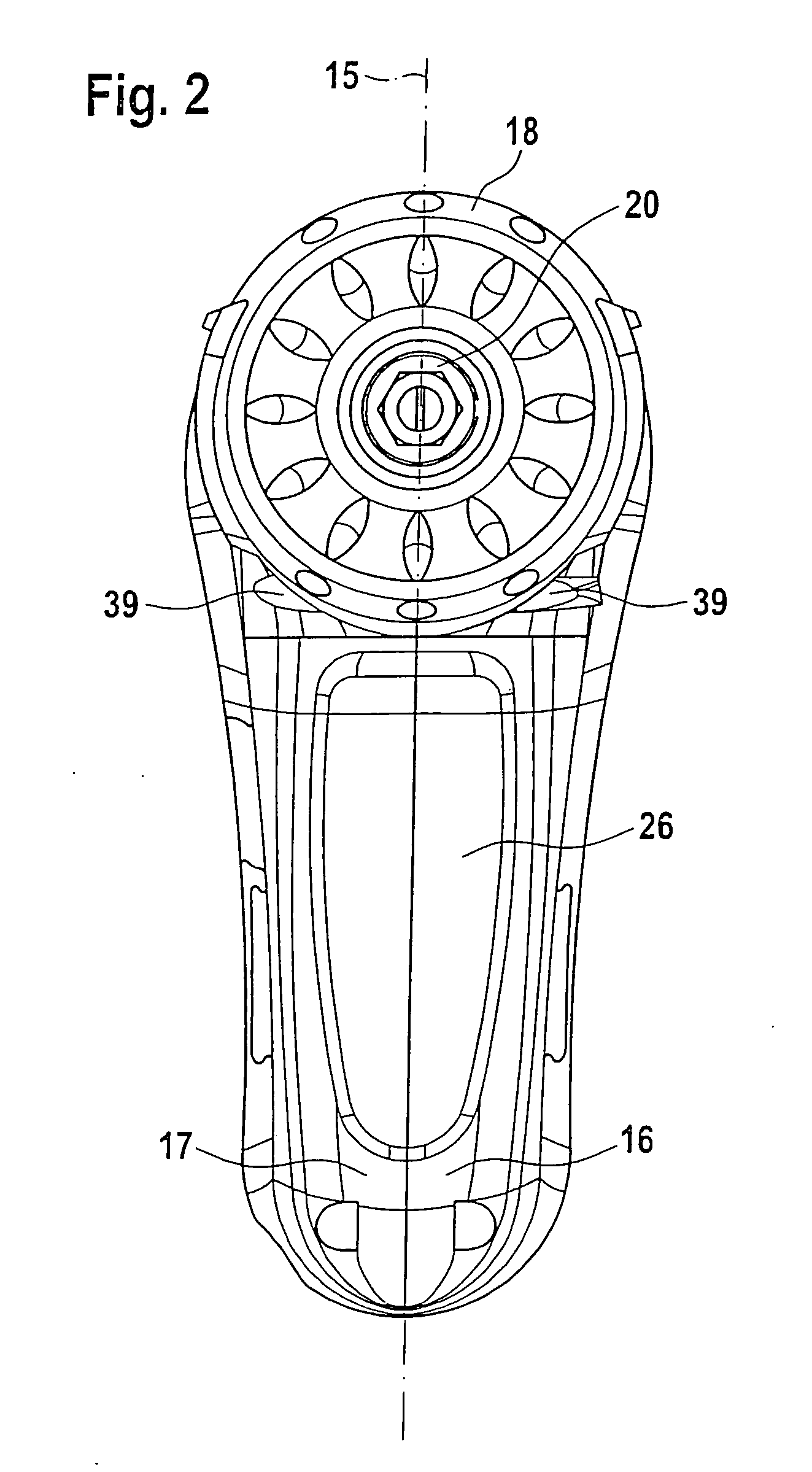 Battery-driven screwdriver with a two-part motor housing and a separate, flanged gear unit