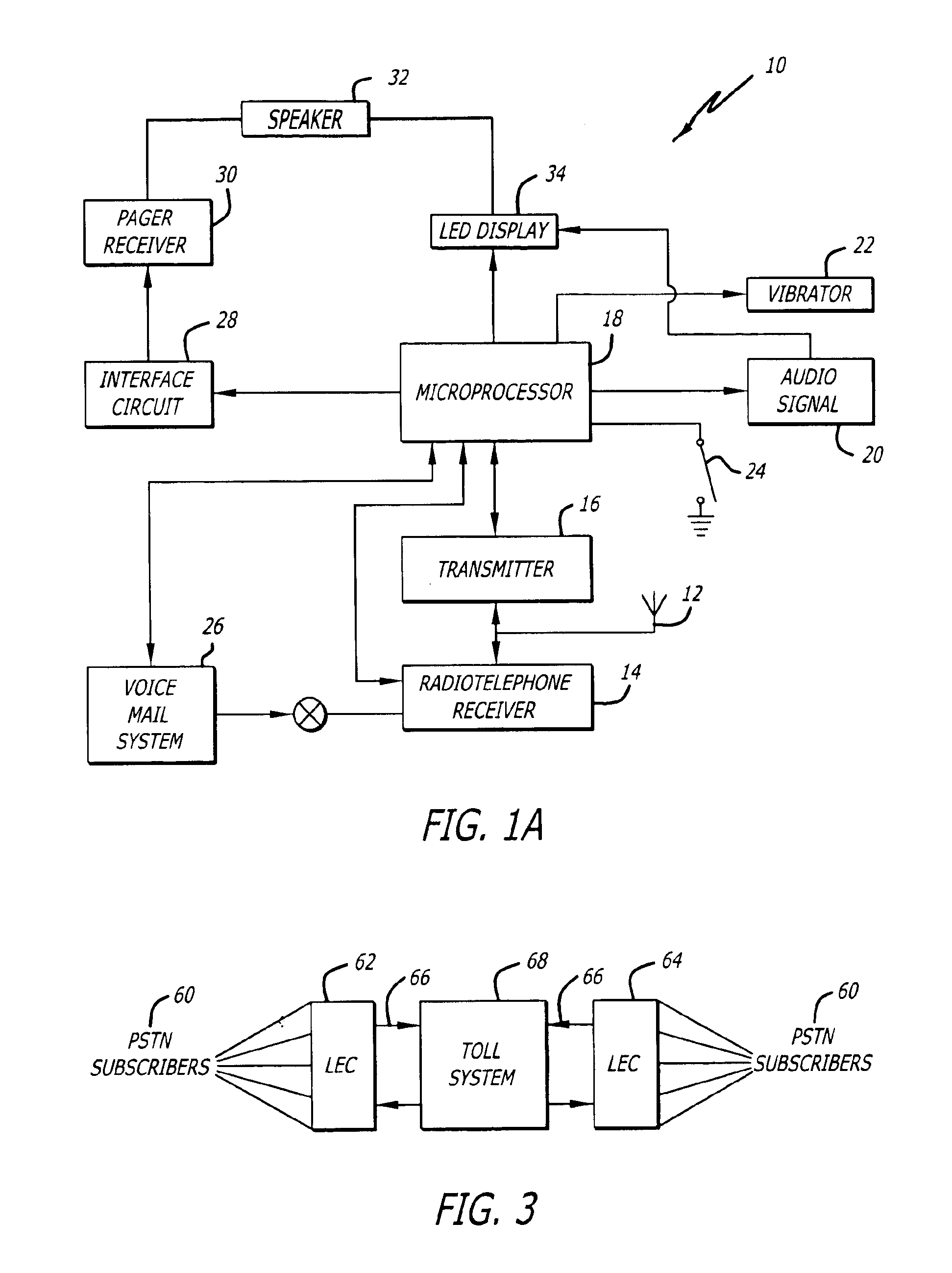 Call receiving system apparatus and method having a dedicated switch