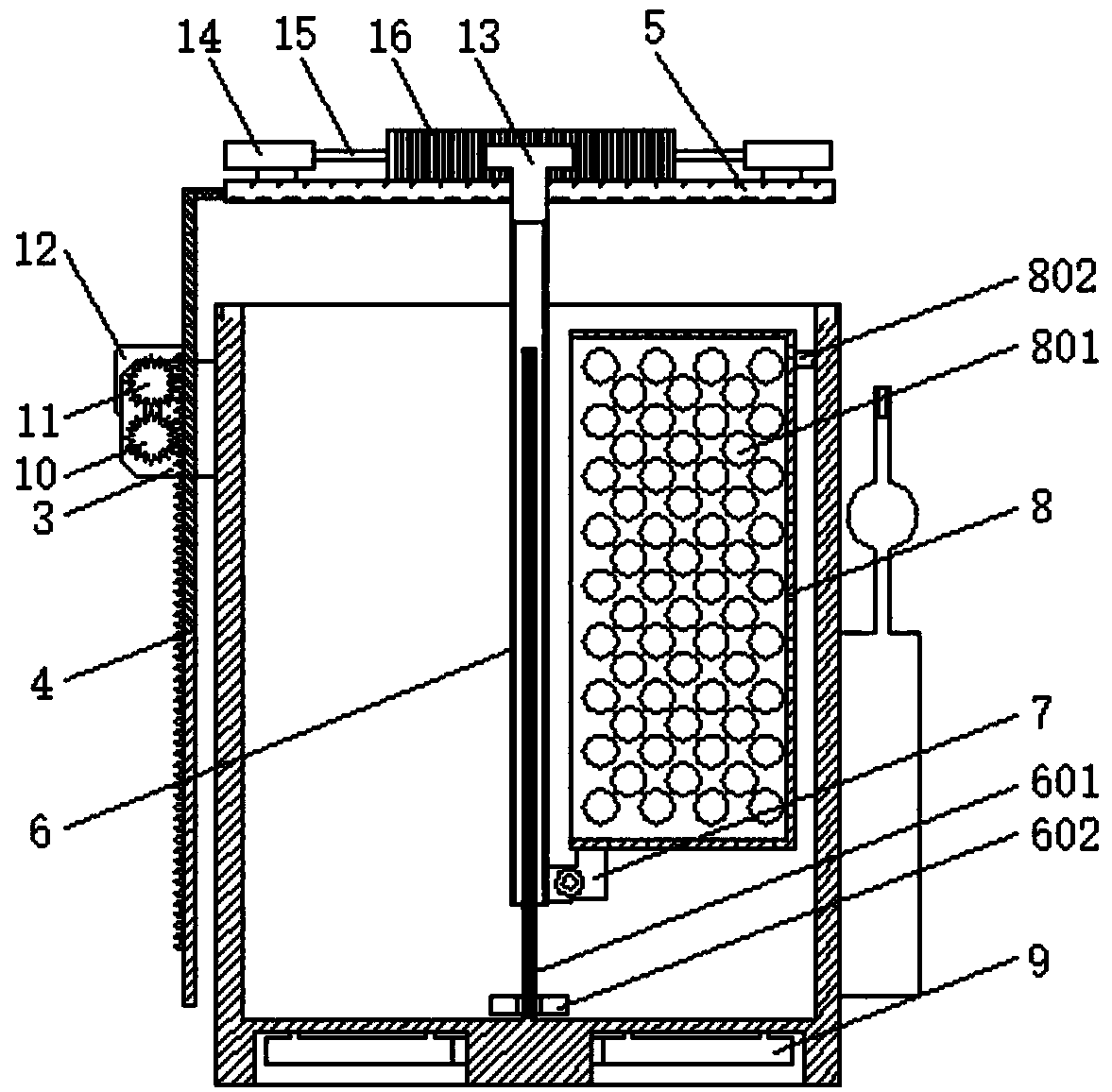 Cleaning device special for digestive system department